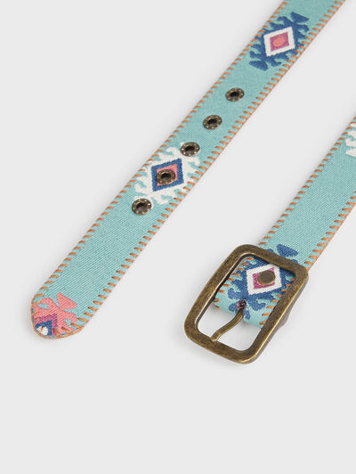 CINTURON INCA TURQUESA