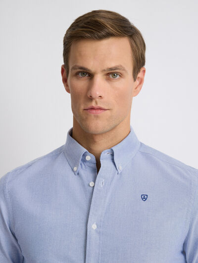 CAMISA OXFORD SOLID AZUL MARINO