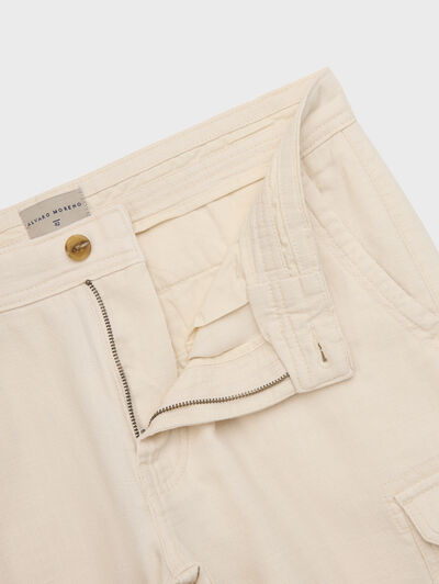 BERMUDA TINTADA CARGO BEIGE