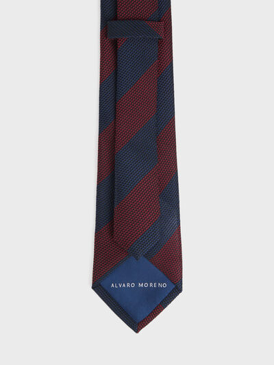 CORBATA GRENADINE REGIMENTAL BURDEOS