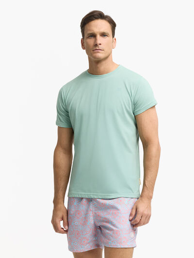 CAMISETA MELANGE VERDE AGUA