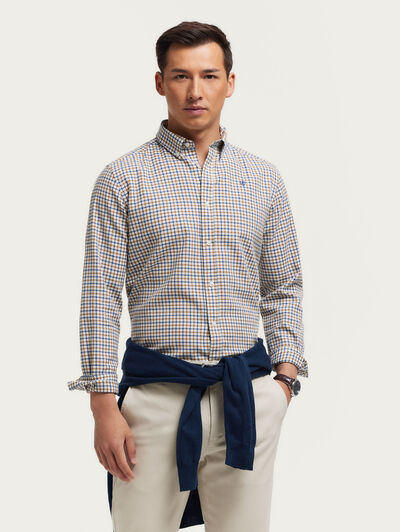 CAMISA FLANNEL CHECKS MOSTAZA