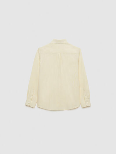 CAMISA LINO C. BOTON KIDS AMARILLO