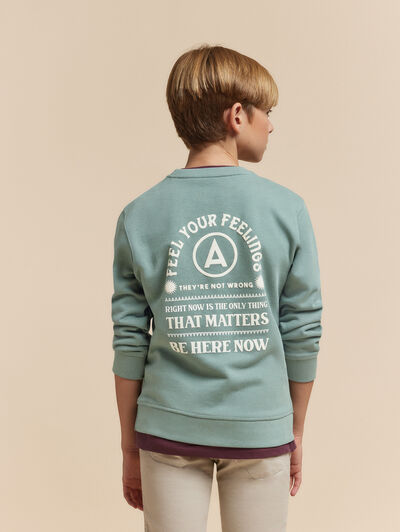 SUDADERA FEELING KIDS VERDE