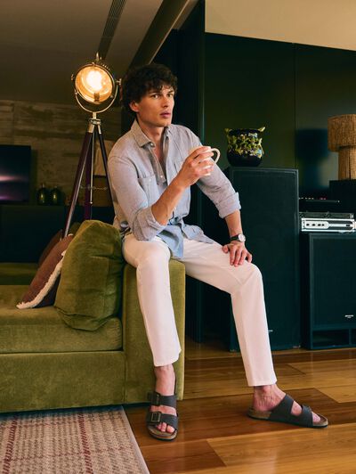 CUBANA LINO CHAMBRAY VERDE