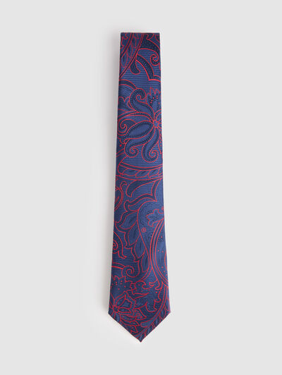 CORBATA JACQUARD MF AZUL MARINO