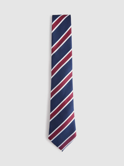CORBATA JACQUARD MF AZUL MARINO
