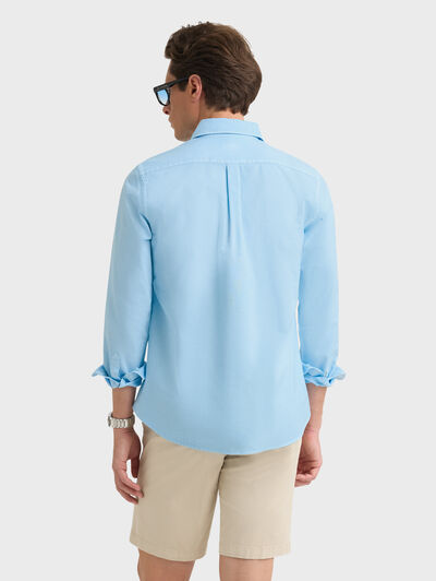 POLERA OXFORD DYE CELESTE