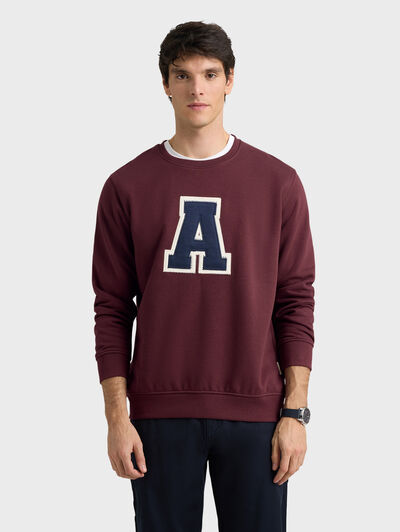 SUDADERA LOGO BURDEOS