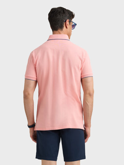 POLO CONTRAST SALM&Oacute;N