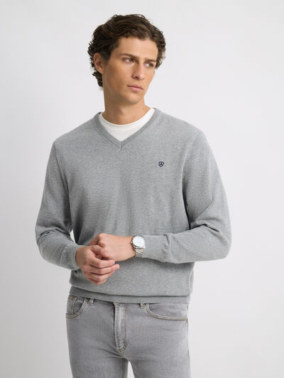 JERSEY V-NECK TRENDY GRIS