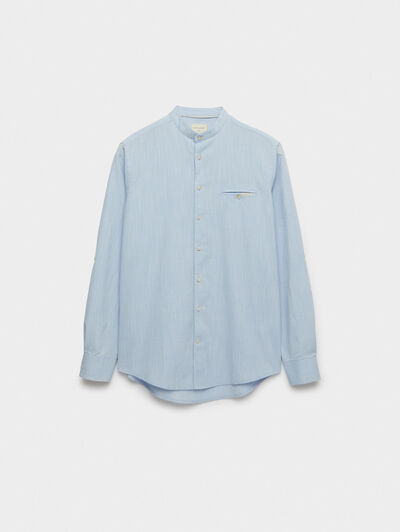 CAMISA MAO ESTRUCTURA CELESTE