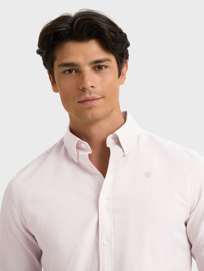 CAMISA OXFORD MIL RAYAS BEIGE