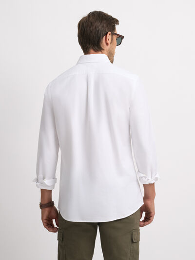 CAMISA OXFORD POCKET BLANCO