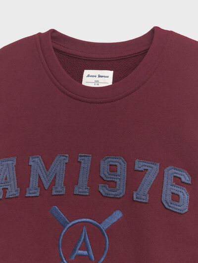 SUDADERA PATCH KIDS BURDEOS