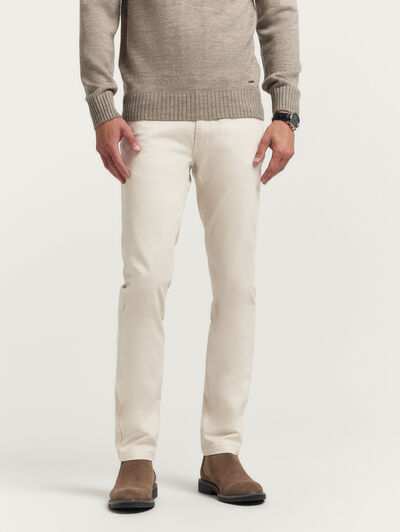 PANTALON MICRO 5PKT BEIGE
