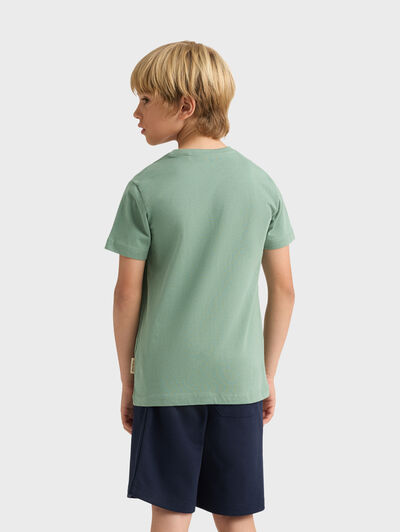 CAMISETA BASICA KIDS VERDE