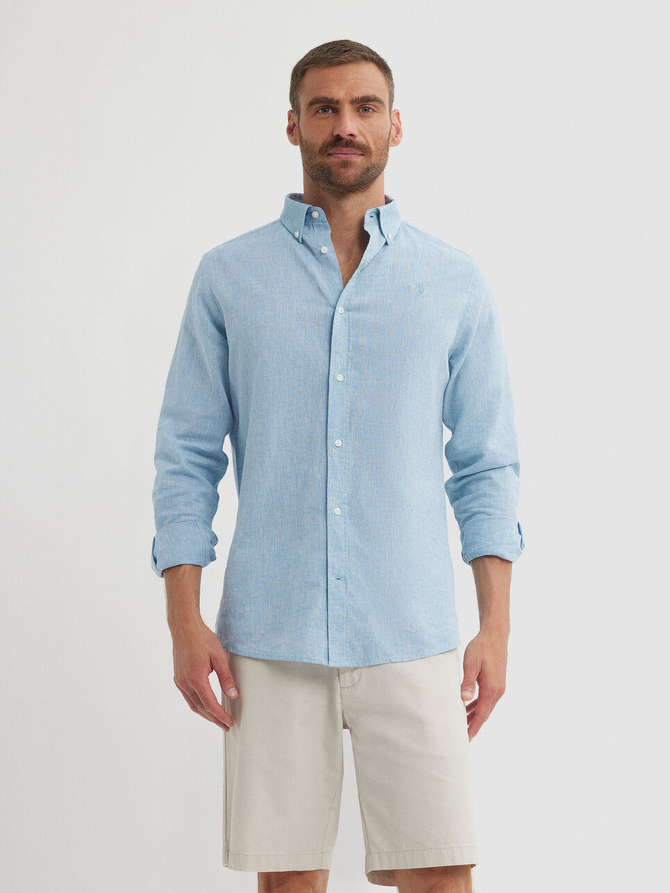 CAMISA LINO C. BOTON
