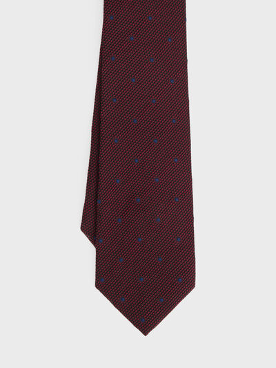 CORBATA GRENADINE LUNARES BURDEOS