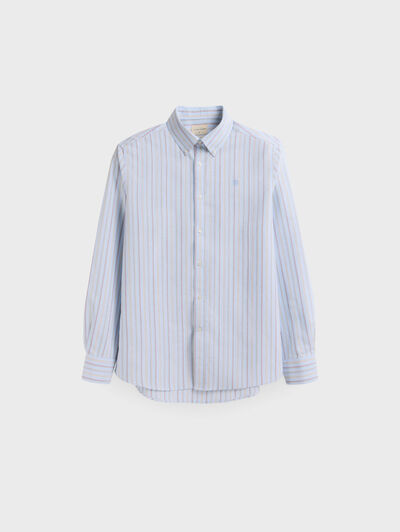 CAMISA OXFORD DEEP CELESTE