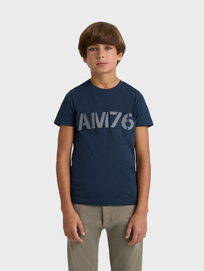 CAMISETA AM KIDS AZUL MARINO