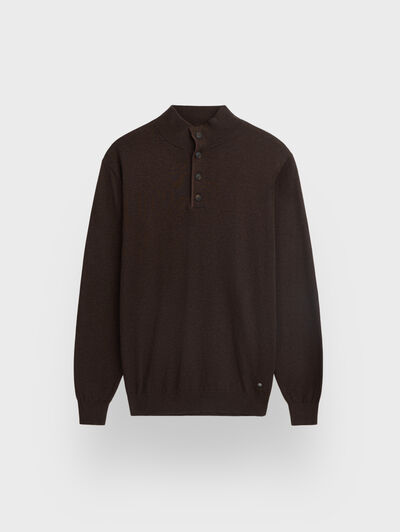 JERSEY BUTTON COLLAR