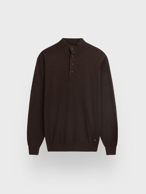 JERSEY BUTTON COLLAR MARR&Oacute;N