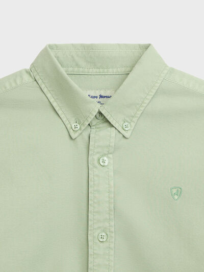 CAMISA OXFORD DYE KIDS VERDE