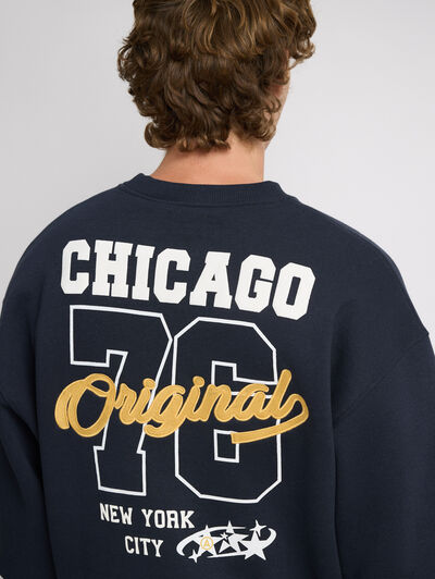 SUDADERA CHICAGO AZUL MARINO