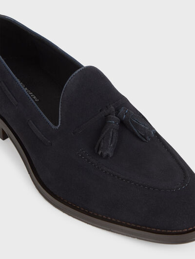 MOCASIN SERRAJE BORLAS AZUL MARINO