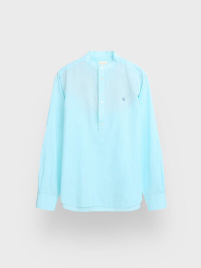 POLERA LINO MAO VERDE AGUA