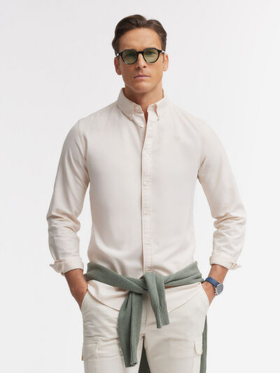 CAMISA OXFORD SOLID BEIGE