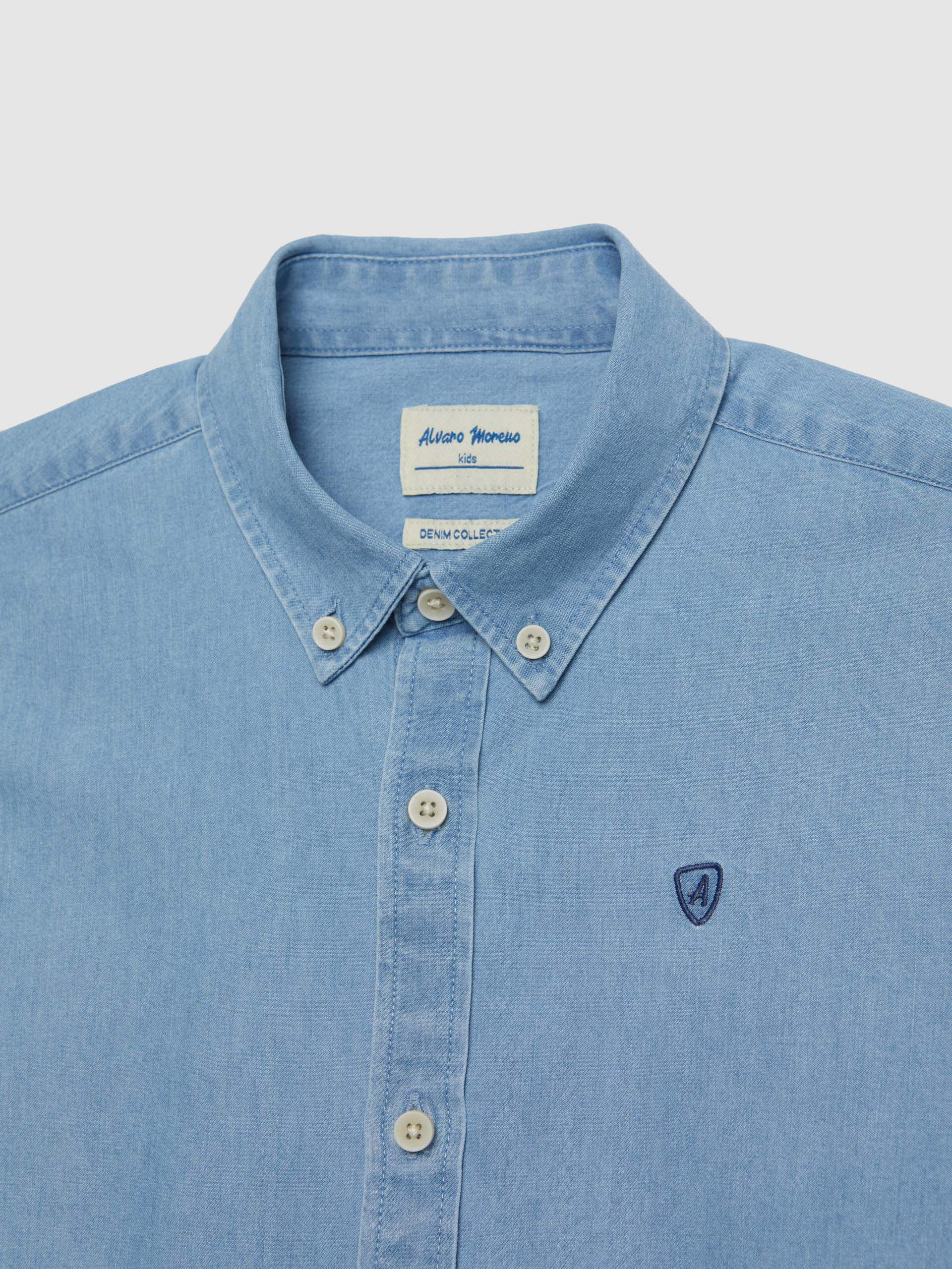 CAMISA DENIM KIDS AZUL