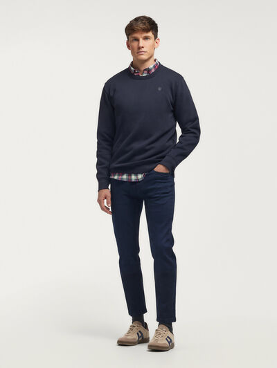 SUDADERA BASICA AZUL MARINO