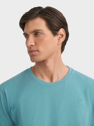 CAMISETA MELANGE TURQUESA