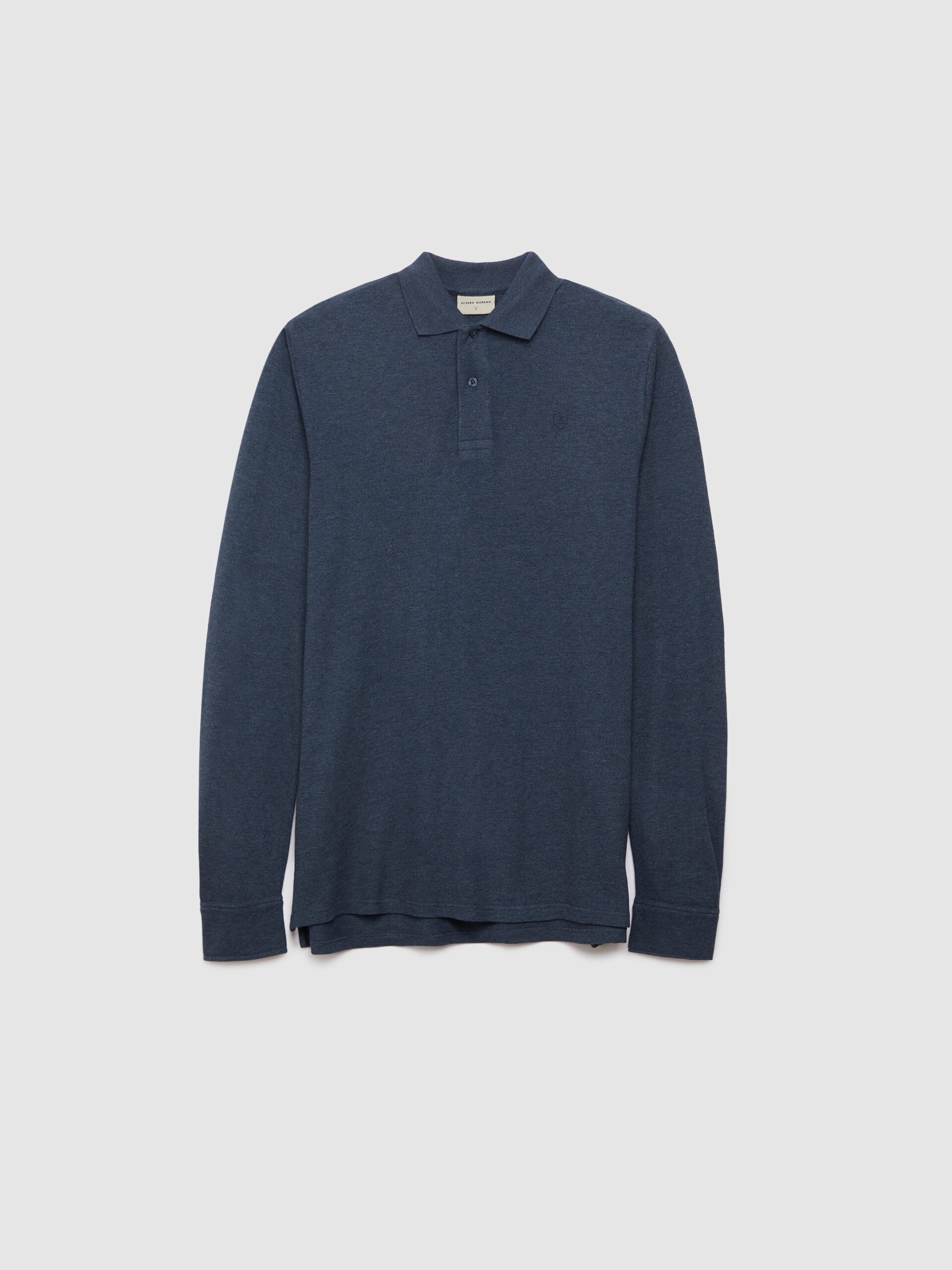 POLO MELANGE M L AZUL
