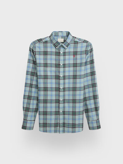 CAMISA TARTAN CHECKS VERDE AGUA