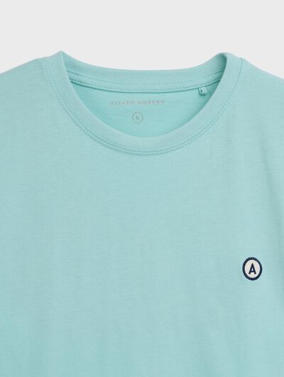 CAMISETA PATCH TURQUESA