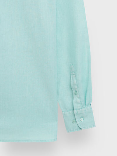 CAMISA LINO GD VERDE AGUA