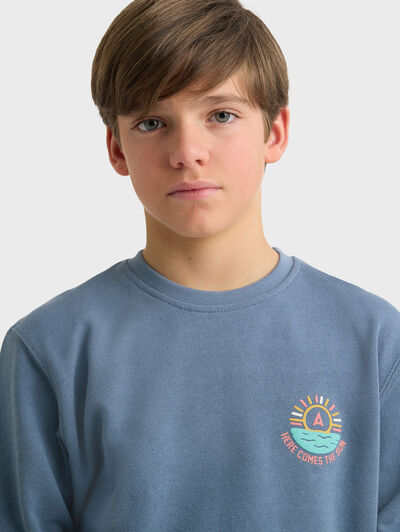 SUDADERA SURF KIDS AZUL