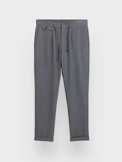 PANTALON FRANELA GRIS