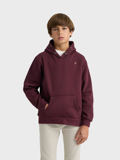 SUDADERA NELLAN KIDS BURDEOS