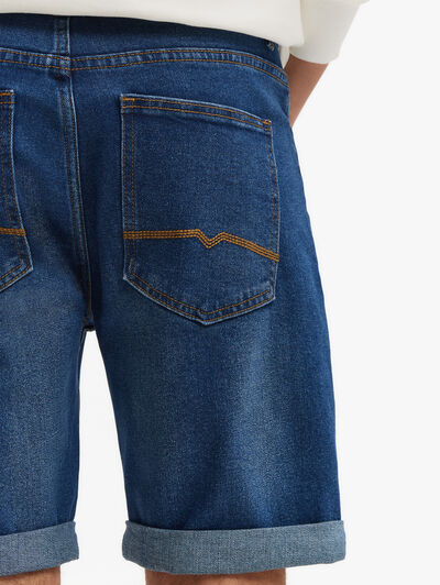 BERMUDA DENIM VUELTA AZUL MARINO