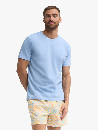 CAMISETA MELANGE CELESTE