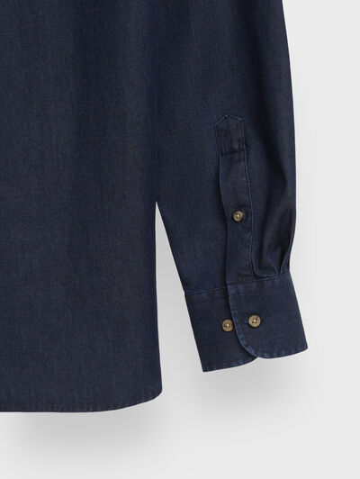 CAMISA DENIM TIE AZUL MARINO
