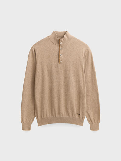 JERSEY BUTTON COLLAR