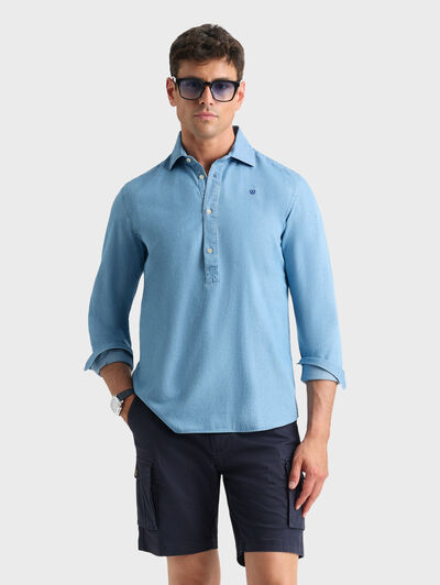 POLERA DENIM AZUL