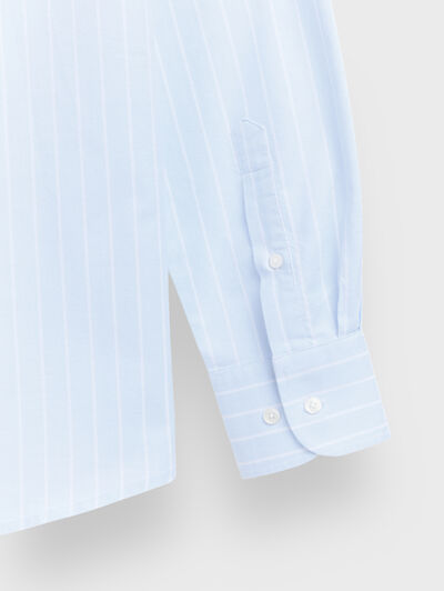CAMISA OXFORD STRIPES CELESTE
