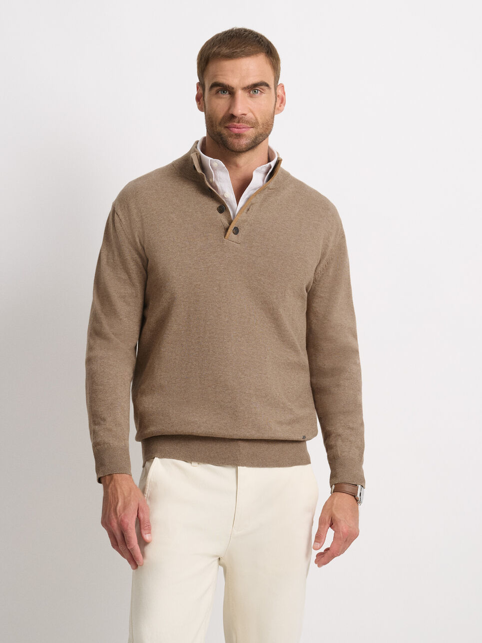 JERSEY BUTTON COLLAR