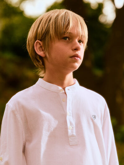 POLERA LINO MAO KIDS BLANCO
